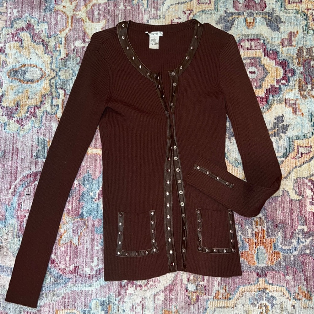Brown snap shirt